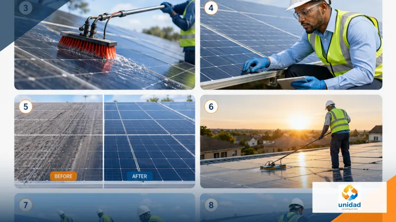 Professional solar-panel inspection and cleaning